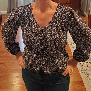 Madewell floral blouse